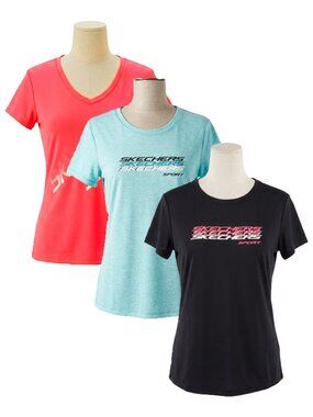 Skechers Sport Activewear Athleisure Short Sleeve Tops Lot of 3 Size Large